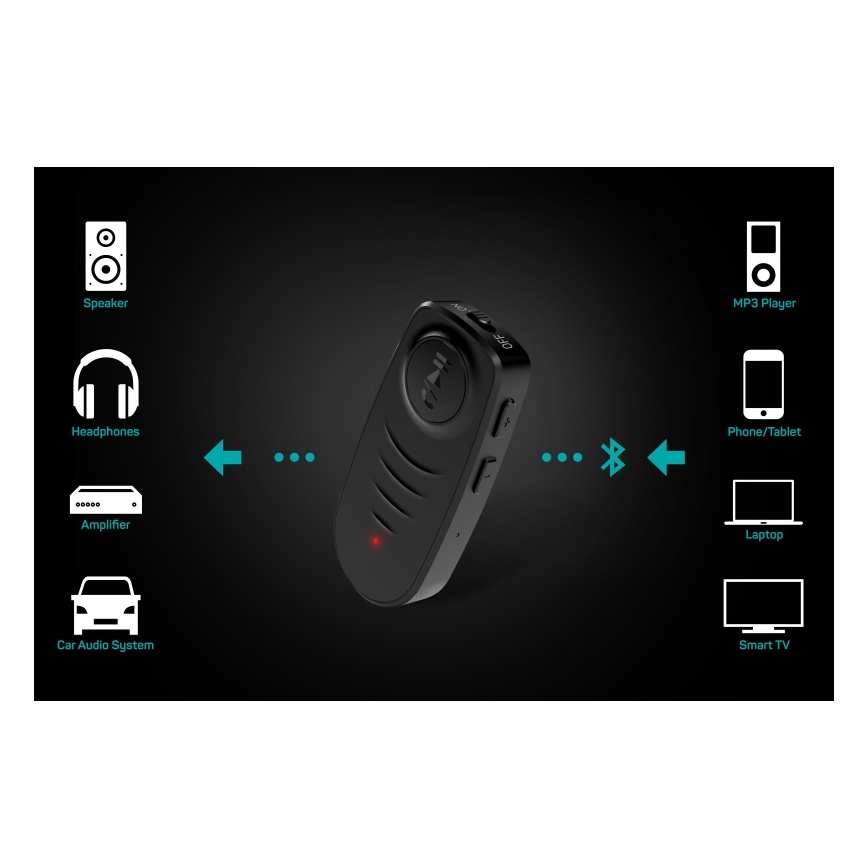 CONNECT IT CFF-4050-BK - Bluetooth audio receiver AUX 110 mAh