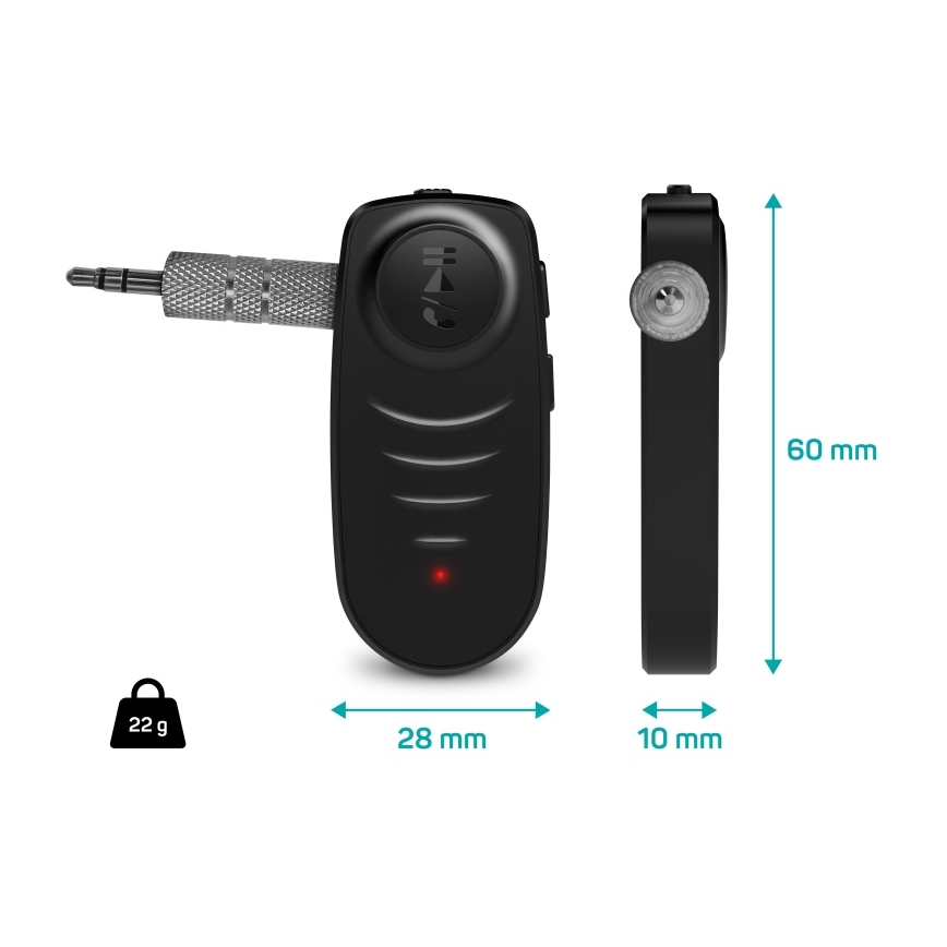 CONNECT IT CFF-4050-BK - Bluetooth audio receiver AUX 110 mAh