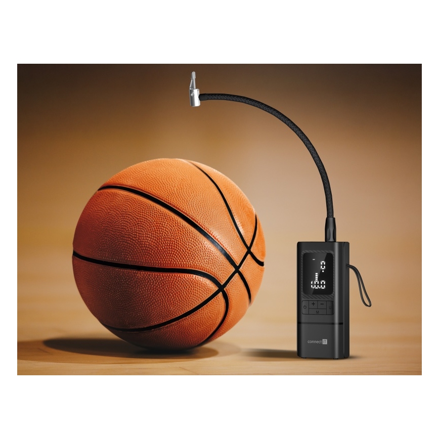 CONNECT IT CFF-4500-BK - AirFlow Digital Pocket Compressor 80W/6000 mAh Black