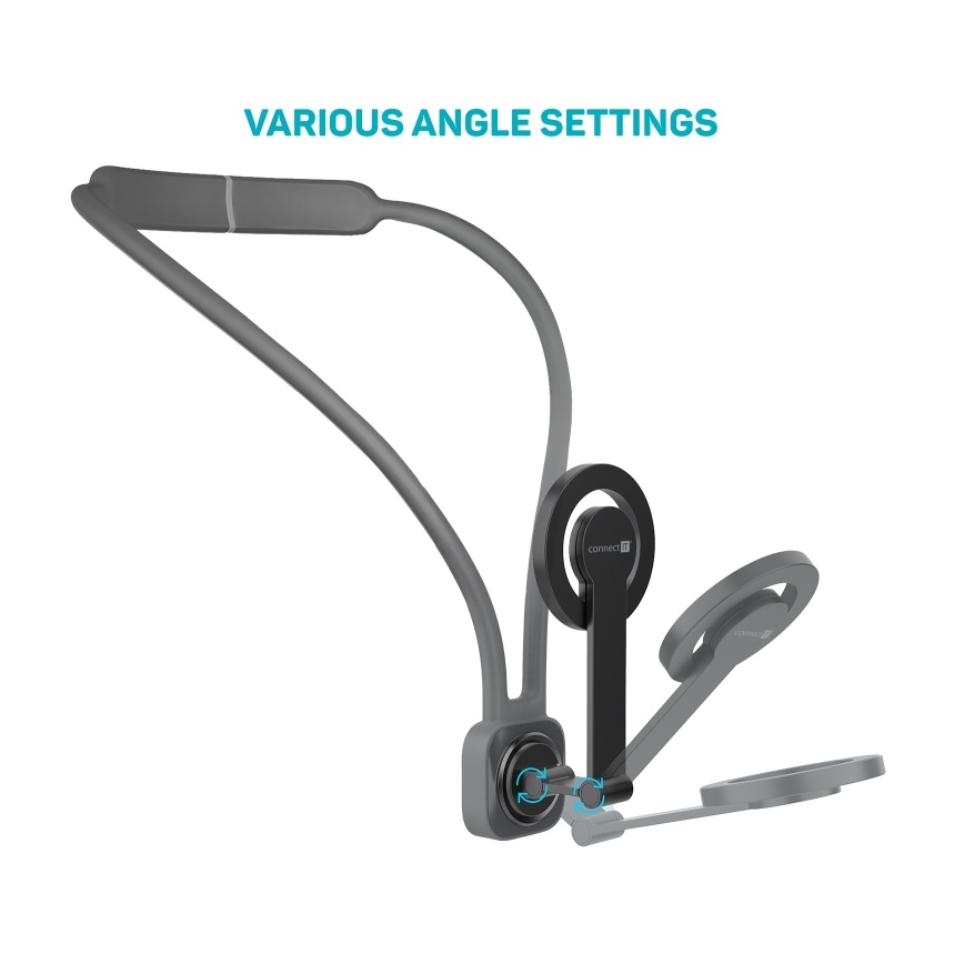 CONNECT IT CFF-6020-GY - Flexible Magnetic MagSafe Neck Phone Holder