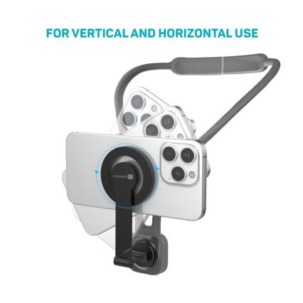 CONNECT IT CFF-6020-GY - Flexible Magnetic MagSafe Neck Phone Holder