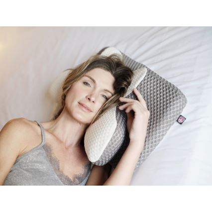 CONNECT IT CFH-6031-WH - Anatomic pillow Lyra white/grey