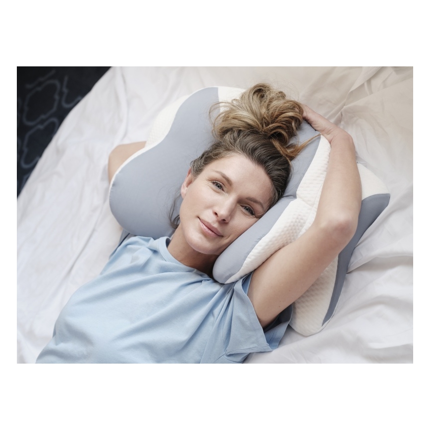 CONNECT IT CFH-6032-WH - Anatomic pillow Gemini white/grey