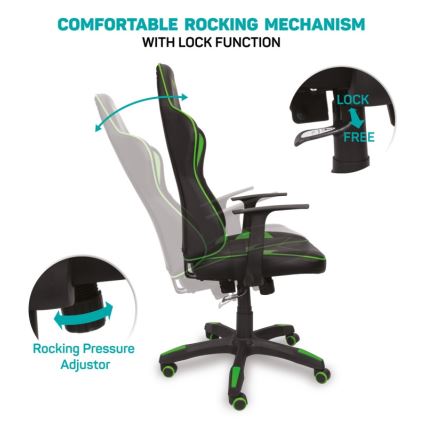 CONNECT IT CGC-0700-GR - Gaming chair LeMans Pro black/green