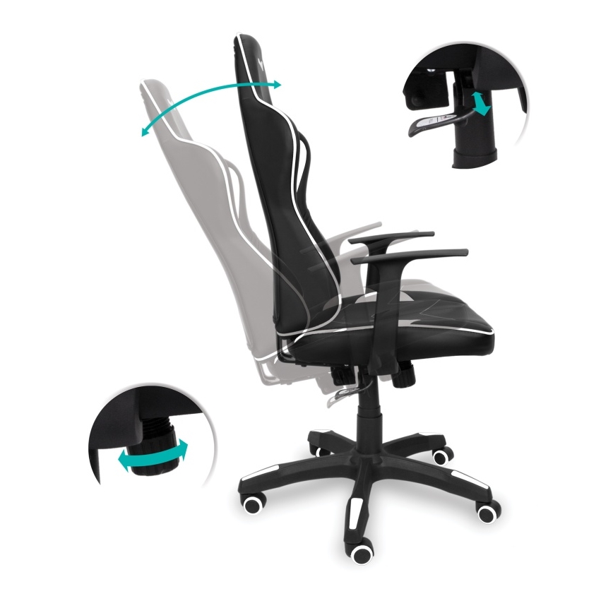 CONNECT IT CGC-0700-WH - Gaming chair LeMans Pro black/white