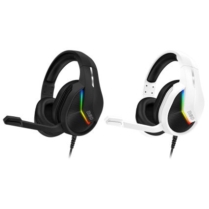 CONNECT IT CHP-3595-BK - LED RGB Wired gaming headphones with a microphone black
