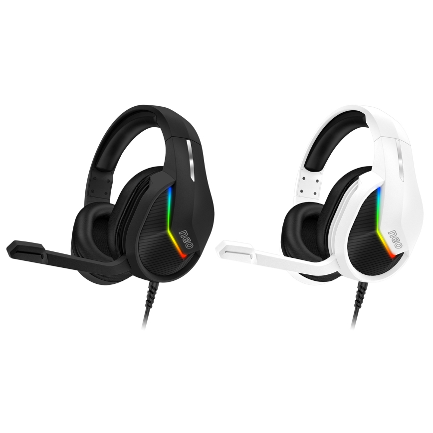 CONNECT IT CHP-3595-BK - LED RGB Wired gaming headphones with a microphone black