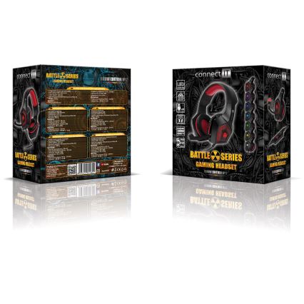 CONNECT IT CHP-5500-RD - LED Wired gaming headphones with a microphone black/red