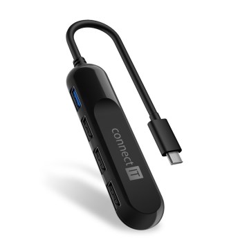 CONNECT IT CHU-5000-BK - USB-C hub 4in1