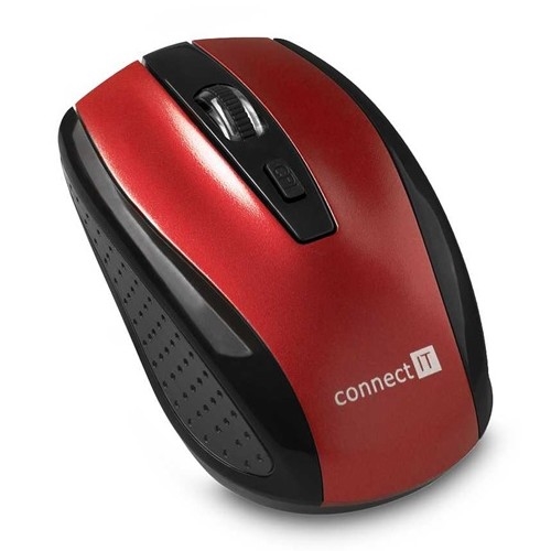CONNECT IT CI-1224 - Wireless mouse 800/1200/1600 DPI 2xAAA black/red