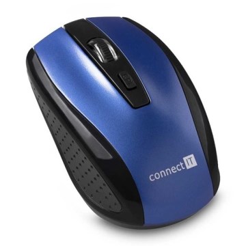 CONNECT IT CI-1225 - Wireless Mouse, 800/1200/1600 DPI, 2xAAA, Black/Blue