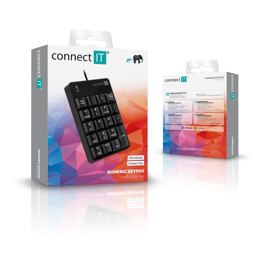 CONNECT IT CKB-0060-BK - Wired numeric keypad black