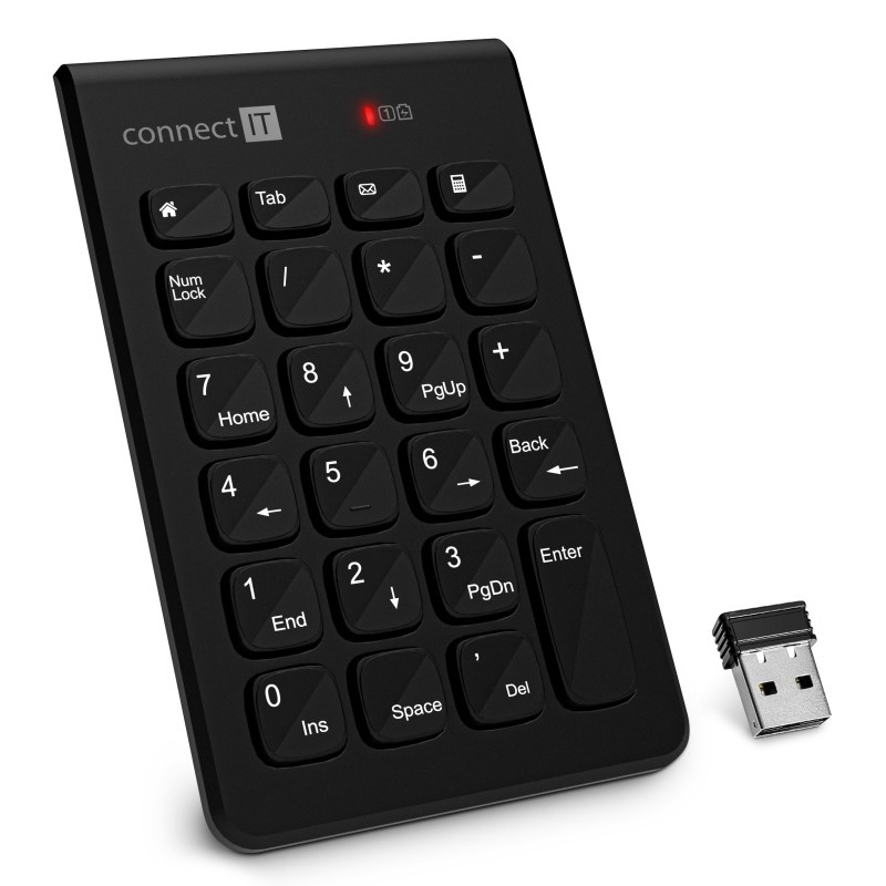 CONNECT IT CKB-0062-BK - Wireless numeric keypad 1xAAA black