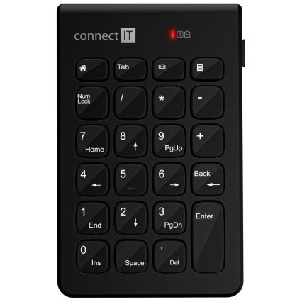 CONNECT IT CKB-0062-BK - Wireless numeric keypad 1xAAA black