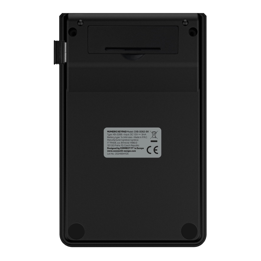 CONNECT IT CKB-0062-BK - Wireless numeric keypad 1xAAA black