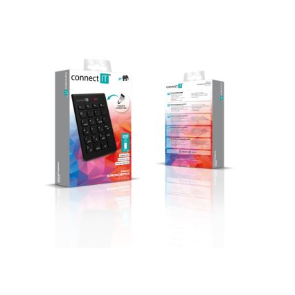 CONNECT IT CKB-0062-BK - Wireless numeric keypad 1xAAA black