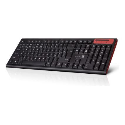 CONNECT IT CKB-3000-CS - Multimedia wireless keyboard with CZ/SK localization 2xAAA black