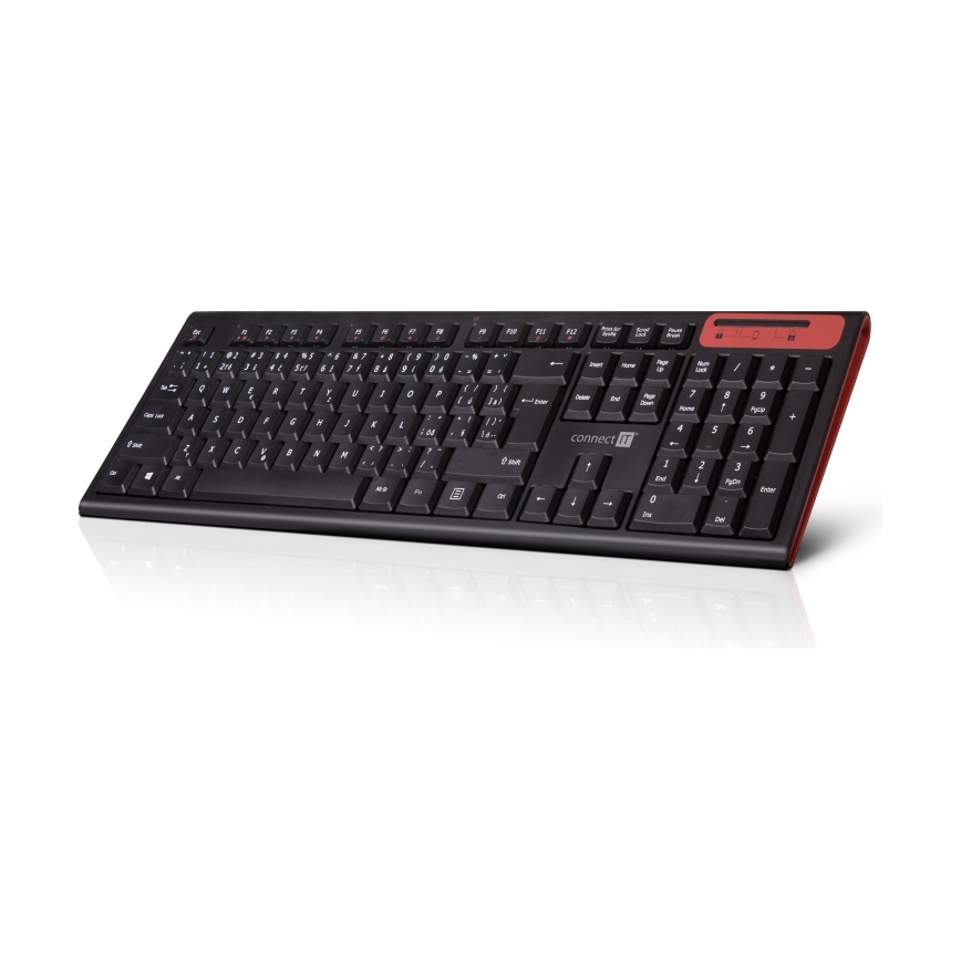 CONNECT IT CKB-3000-CS - Multimedia wireless keyboard with CZ/SK localization 2xAAA black