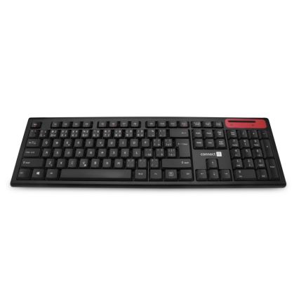 CONNECT IT CKB-3000-CS - Multimedia wireless keyboard with CZ/SK localization 2xAAA black