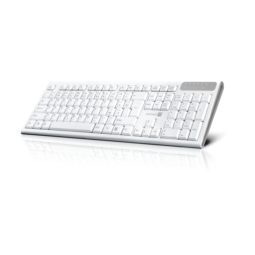 CONNECT IT CKB-3010-CS - Multimedia wireless keyboard with CZ/SK localization 2xAAA white