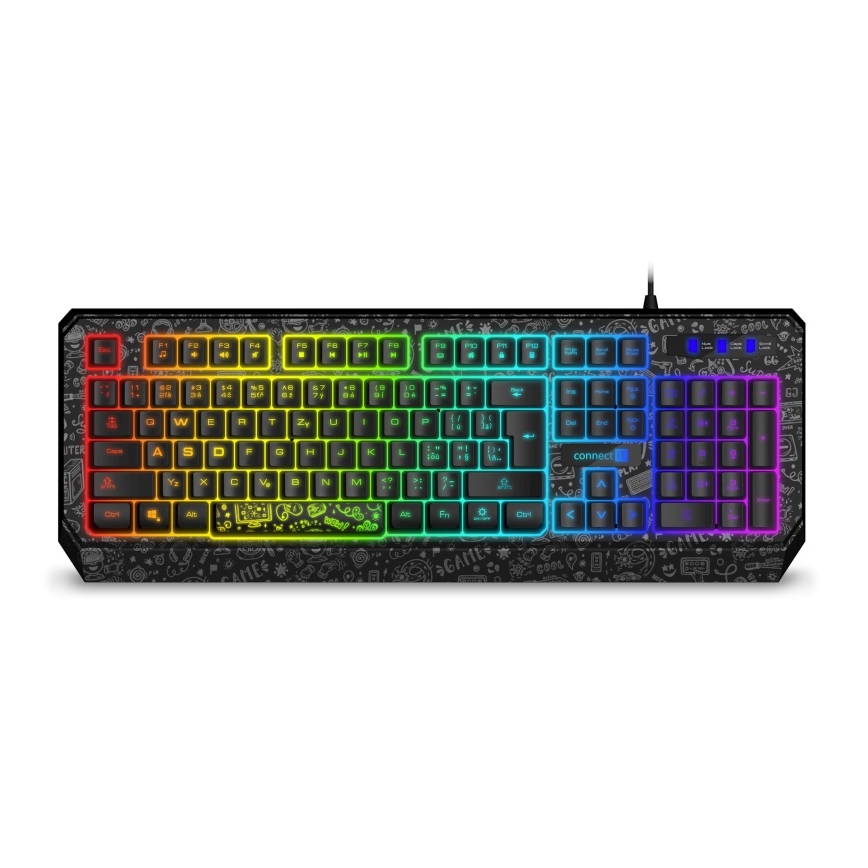 CONNECT IT CKB-3530-DD - LED RGB Wired gaming keyboard with CZ/SK localization black