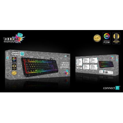 CONNECT IT CKB-3530-DD - LED RGB Wired gaming keyboard with CZ/SK localization black