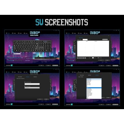 CONNECT IT CKB-3591-CS - LED RGB Wired gaming keyboard with CZ/SK localization black + red frame