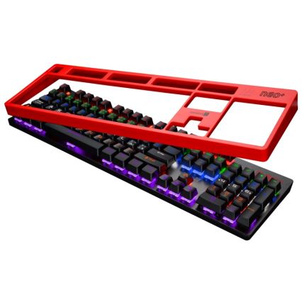 CONNECT IT CKB-3591-CS - LED RGB Wired gaming keyboard with CZ/SK localization black + red frame