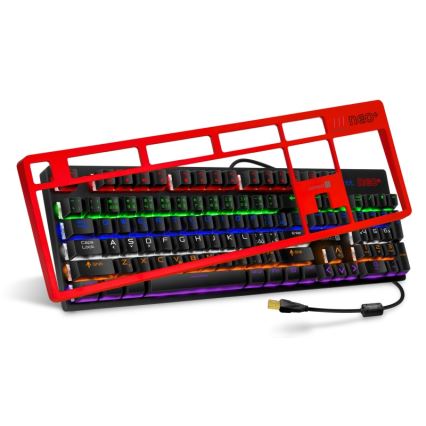 CONNECT IT CKB-3591-CS - LED RGB Wired gaming keyboard with CZ/SK localization black + red frame