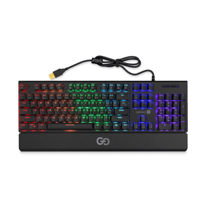 CONNECT IT CKB-7050-CS - LED RGB Wired gaming keyboard with CZ/SK localization black