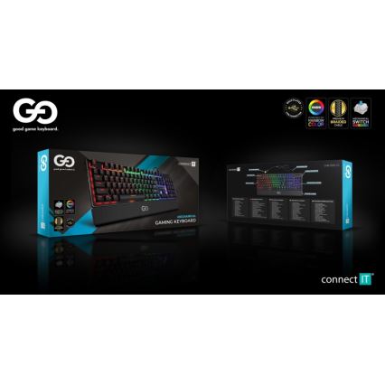 CONNECT IT CKB-7050-CS - LED RGB Wired gaming keyboard with CZ/SK localization black