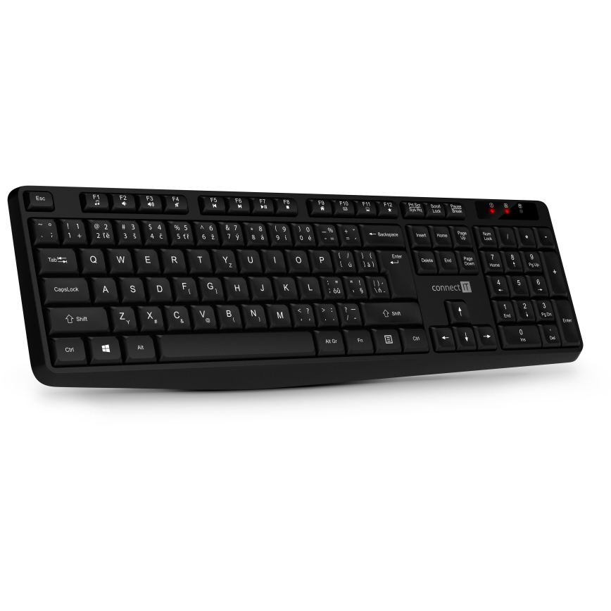 CONNECT IT CKM-4500-CS - Wireless keyboard and mouse 1000 DPI with CZ/SK localization 1xAAA + 1xAA black