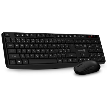 CONNECT IT CKM-4500-CS - Wireless keyboard and mouse 1000 DPI with CZ/SK localization 1xAAA + 1xAA black