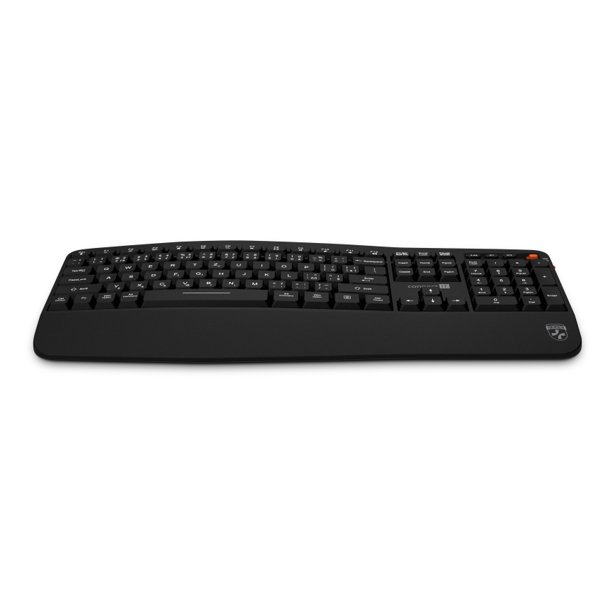 CONNECT IT CKM-6010-CS - Ergonomic wireless keyboard and mouse 800/1200/1600/2400 DPI with CZ/SK localization 1xAA + 2xAAA black