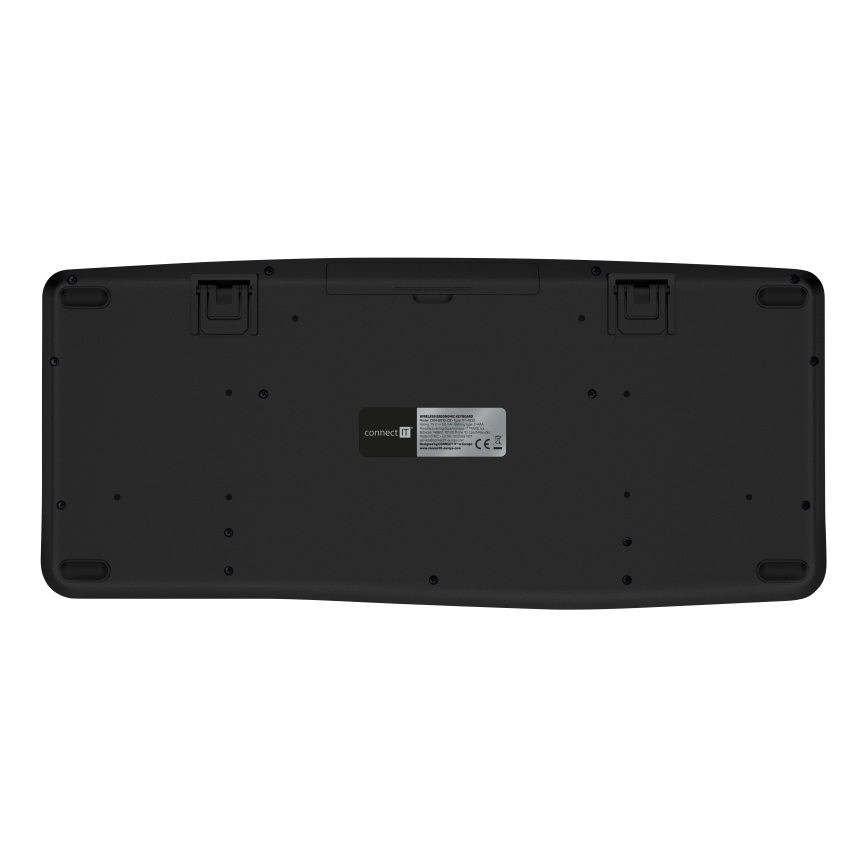 CONNECT IT CKM-6010-CS - Ergonomic wireless keyboard and mouse 800/1200/1600/2400 DPI with CZ/SK localization 1xAA + 2xAAA black
