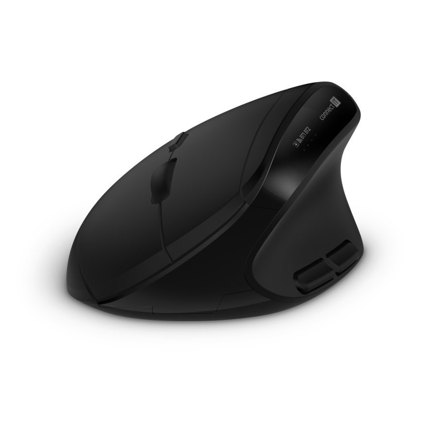 CONNECT IT CKM-6010-CS - Ergonomic wireless keyboard and mouse 800/1200/1600/2400 DPI with CZ/SK localization 1xAA + 2xAAA black