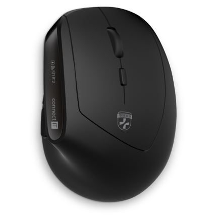 CONNECT IT CKM-6010-CS - Ergonomic wireless keyboard and mouse 800/1200/1600/2400 DPI with CZ/SK localization 1xAA + 2xAAA black
