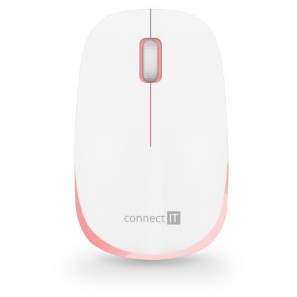 CONNECT IT CKM-7801-CS - Wireless keyboard and mouse 1200 DPI with CZ/SK localization 1xAAA + 1xAA white/pink