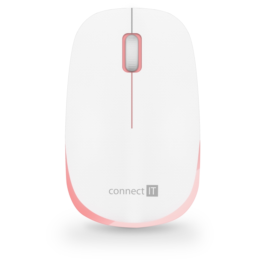 CONNECT IT CKM-7801-CS - Wireless keyboard and mouse 1200 DPI with CZ/SK localization 1xAAA + 1xAA white/pink