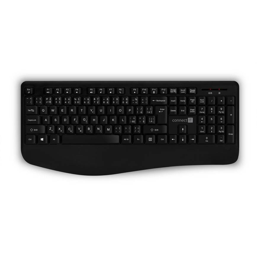 CONNECT IT CKM-7803-CS - Wireless keyboard and mouse 1200 DPI with CZ/SK localization 1xAAA + 1xAA black