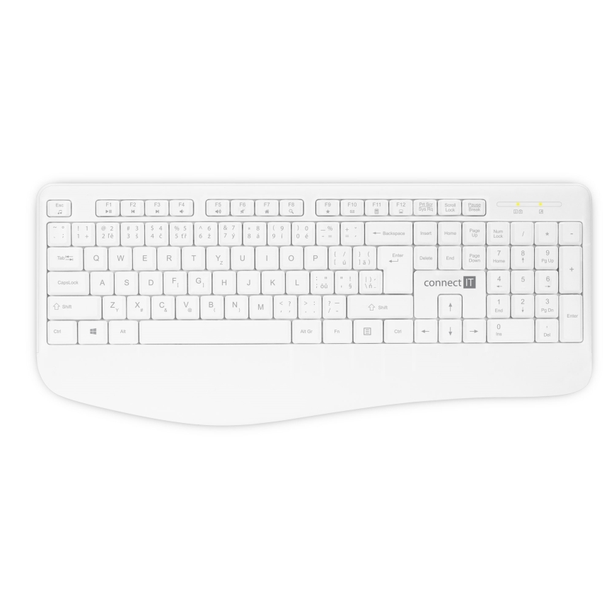 CONNECT IT CKM-7804-CS - Wireless keyboard and mouse 1200 DPI with CZ/SK localization 1xAAA + 1xAA white