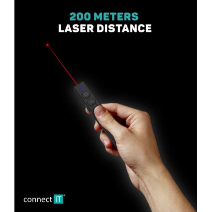 CONNECT IT CLP-2050-BK - Wireless presenter with laser pointer 1xAAA