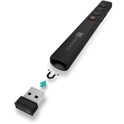 CONNECT IT CLP-2050-BK - Wireless presenter with laser pointer 1xAAA