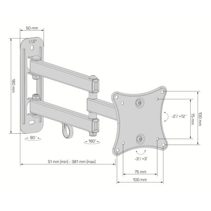 CONNECT IT CMH-2010-BK - Wall holder for TV 13-27” black