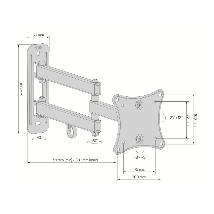 CONNECT IT CMH-2010-BK - Wall holder for TV 13-27” black