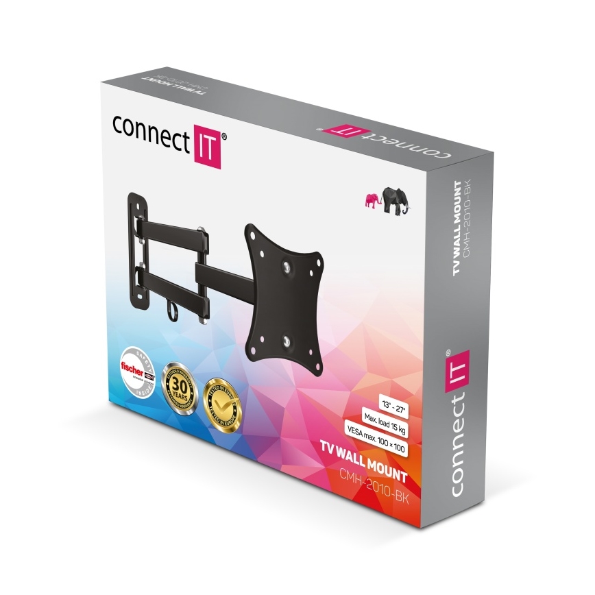 CONNECT IT CMH-2010-BK - Wall holder for TV 13-27” black