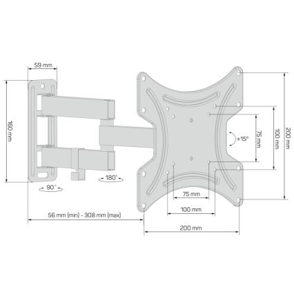 CONNECT IT CMH-2012-BK - Wall holder for TV 13-37” black