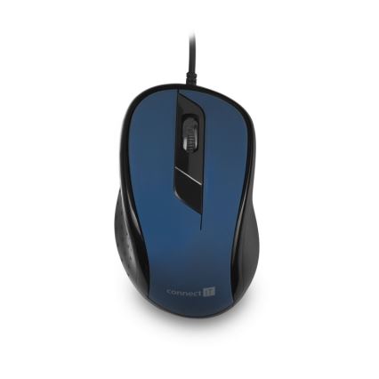 CONNECT IT CMO-1200-BL - Wired mouse 1000 DPI black/blue