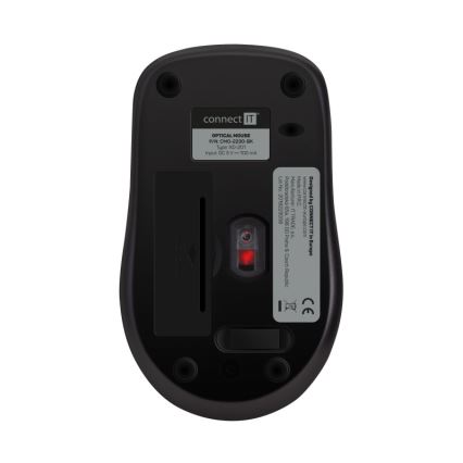 CONNECT IT CMO-2230-BK - Wireless silent mouse MUTE 1200 DPI 1xAA black