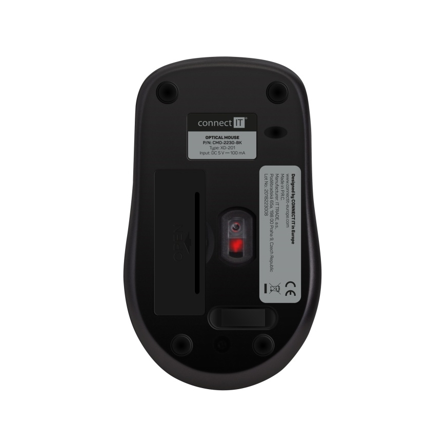 CONNECT IT CMO-2230-BK - Wireless silent mouse MUTE 1200 DPI 1xAA black